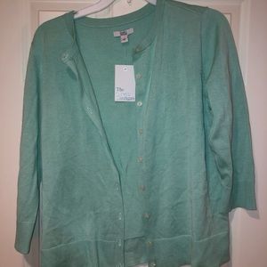 Teal button down cardigan